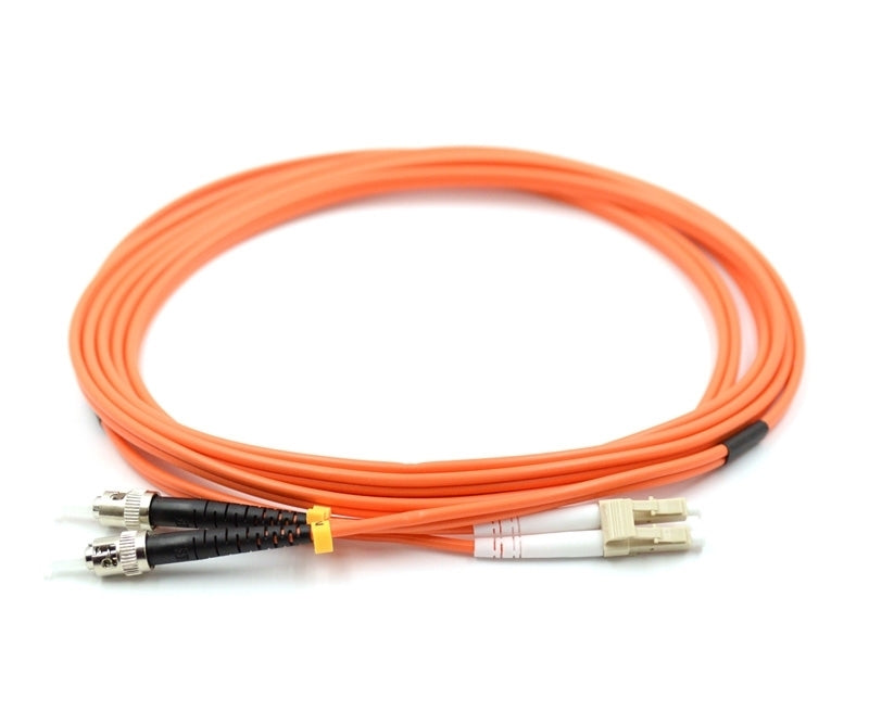 LC UPC to ST UPC Duplex OM1 Multimode PVC (OFNR) 2.0mm Fiber Optic Pat