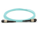 MTP-12 Female 12 Fibers OFNP/LSZH OM3 50/125 Multimode Elite Trunk Cable, Aqua