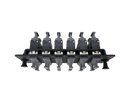 FHD Fiber Adapter Panel, OS2/OM3/OM4, 12x MTP® Key Up to Key Down (Black) Adapter, Ceramic Sleeve