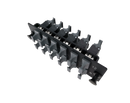 FHD Fiber Adapter Panel, OS2/OM3/OM4, 12x MTP® Key Up to Key Down (Black) Adapter, Ceramic Sleeve