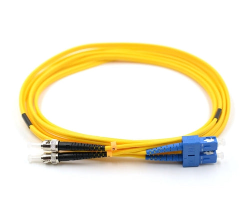 SC UPC to ST UPC Duplex OS2 Single Mode 2.0mm Fiber Optic Patch Cable