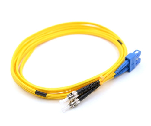 SC UPC to ST UPC Duplex OS2 Single Mode 2.0mm Fiber Optic Patch Cable