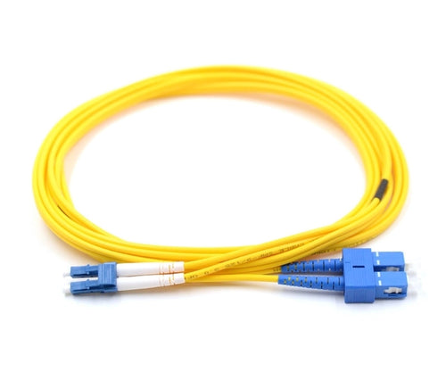 LC UPC to SC UPC Duplex OS2 Single Mode 2.0mm Fiber Optic Patch Cable