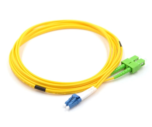 LC UPC to SC APC Duplex OS2 Single Mode 2.0mm Fiber Optic Patch Cable