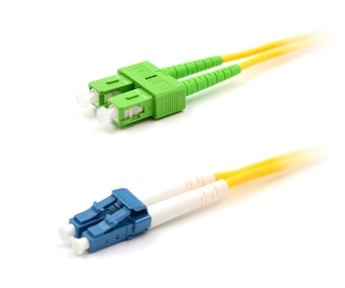 LC UPC to SC APC Duplex OS2 Single Mode 2.0mm Fiber Optic Patch Cable