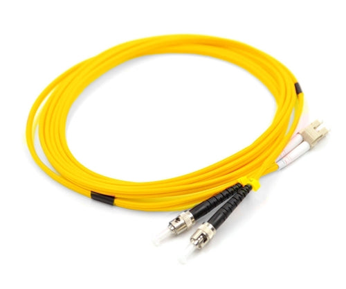 LC UPC to ST UPC Duplex OS2 Single Mode 2.0mm Fiber Optic Patch Cable