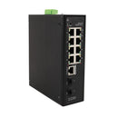 8-Port Gigabit Ethernet L2+ Managed Industrial PoE++ Switch, 8 x PoE++ Ports@480W, 2 x 1Gb SFP, -40 to 75°C Operating Temperature, FS IES3220-8T4F-U Equivalent