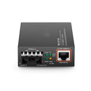 1x 10/100/1000Base-T to 1x 1000Base-X Single Mode SC 1310nm 10km Gigabit Ethernet PoE+ Media Converter