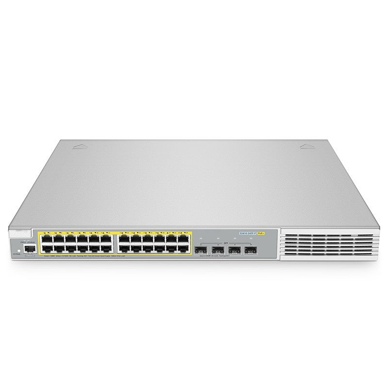 S3410-24TF-P Compatible, 24-Port Ethernet L2+ PoE+ Switch, 24 x PoE+ Ports @370W, with 4 x 1Gb SFP Uplinks, Broadcom Chip