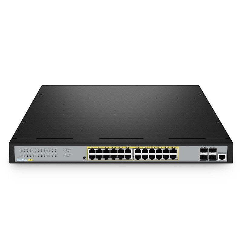 S2805S-24TF-P Compatible, 24-Port Gigabit Ethernet L2 Managed PoE+ Switch, 24 x PoE+ Ports @370W, with 4 x 1Gb SFP Uplinks