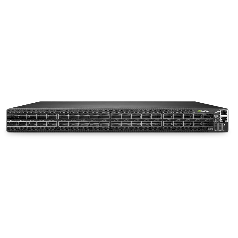 MQM8700-HS2F, NVIDIA® 40-Port HDR 200G InfiniBand Data Center Switch, 40 QSFP56 Ports, Managed, x86 Dual Core, NVIDIA Quantum™ Chip, P2C Airflow, with 1-year Service Bundle