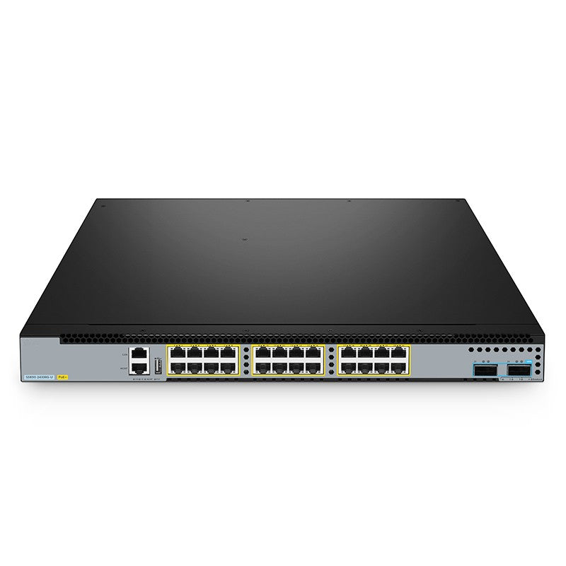 S5850-24XMG-U Compatible, 24-Port Ethernet L3 PoE++ Switch, 24 x PoE++ Ports @1000W, with 2 x 100Gb QSFP28, Support MLAG