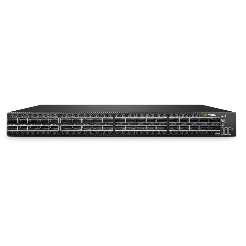 MQM8790-HS2F, NVIDIA® 40-Port HDR 200G InfiniBand Data Center Switch, 40 QSFP56 Ports, Unmanaged, x86 Dual Core, NVIDIA Quantum™ Chip, P2C Airflow, with 1-year Service Bundle