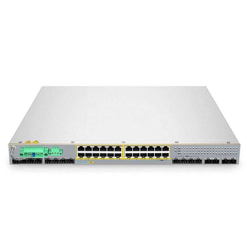 IES5100-24TS-P Compatible, 24-Port Gigabit Ethernet L3 Managed Industrial PoE+ Switch, 24 x PoE+ Ports @720W, with 4 x 1Gb Combo, 8 x 1Gb SFP and 4 x 10Gb SFP+, -40 to 75°C Operating Temperature