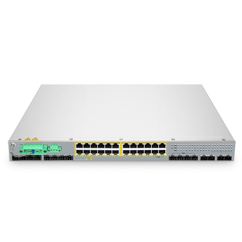 IES5100-24TS-P, 24-Port Gigabit Ethernet L3 Managed Industrial PoE+ Switch, 24 x PoE+ Ports @720W, with 4 x 1Gb Combo, 8 x 1Gb SFP and 4 x 10Gb SFP+, -40 to 75°C Operating Temperature