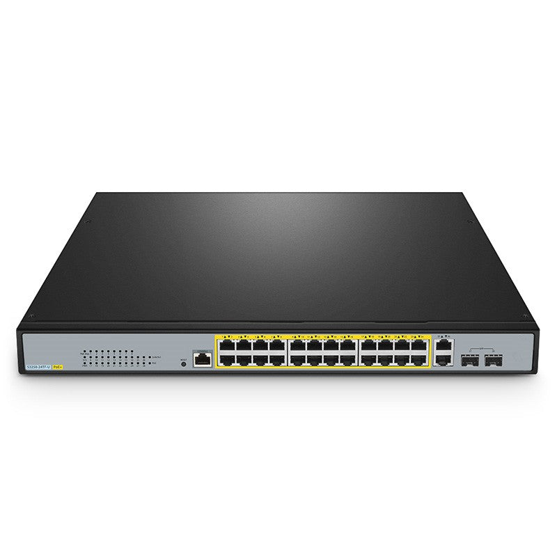 S3250-24TF-U Compatible, 24-Port Gigabit Ethernet L2+ PoE+ Switch, 24 x PoE+ Ports @370W, with 2 x 1Gb RJ45, 2 x 1Gb SFP Uplinks