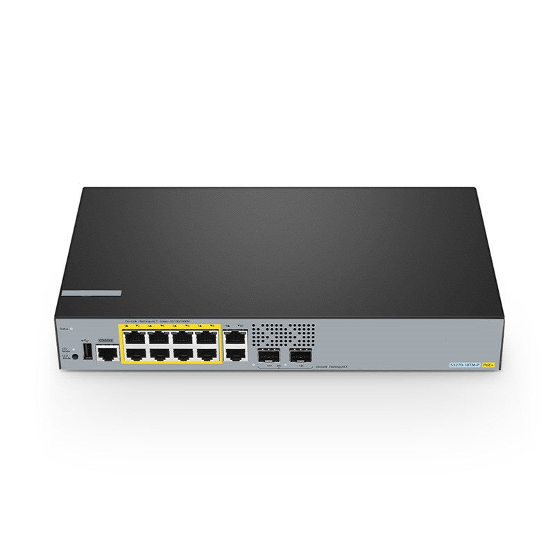 S3270-10TM-P Compatible, 10-Port Gigabit Ethernet L2+ PoE+ Switch, 8 x PoE+ Ports @125W, with 2 x 2.5Gb SFP Uplinks, Broadcom Chip