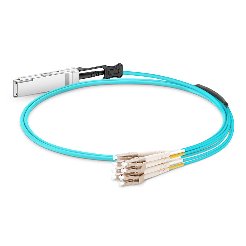 100G QSFP28 to 4 Duplex LC Breakout Active Optical Cable