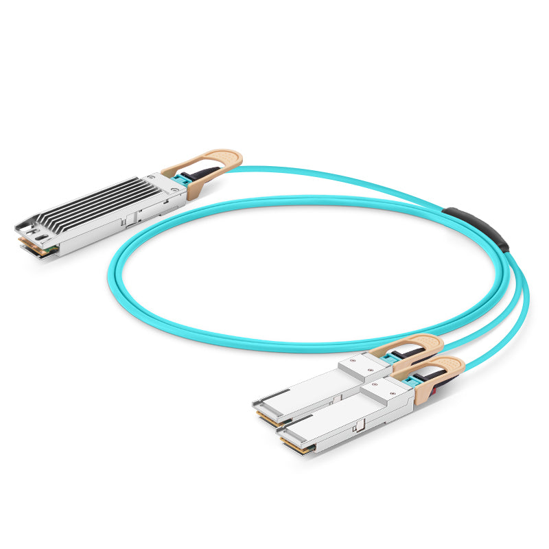 NVIDIA InfiniBand MFA7U10-H003 Compatible OSFP 400G to QSFP56 2x200G Breakout Active Optical Cable