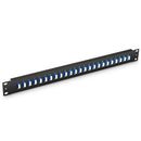 FHU 1U 19'' Fiber Adapter Panel, 48 Fibers OS2 Single Mode, 24x LC UPC Duplex (Blue) Adapter, Ceramic Sleeve