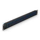 FHU 1U 19'' Fiber Adapter Panel, 48 Fibers OS2 Single Mode, 24x SC UPC Duplex (Blue) Adapter, Ceramic Sleeve