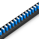 FHU 1U 19'' Fiber Adapter Panel, 48 Fibers OS2 Single Mode, 24x LC UPC Duplex (Blue) Adapter, Ceramic Sleeve