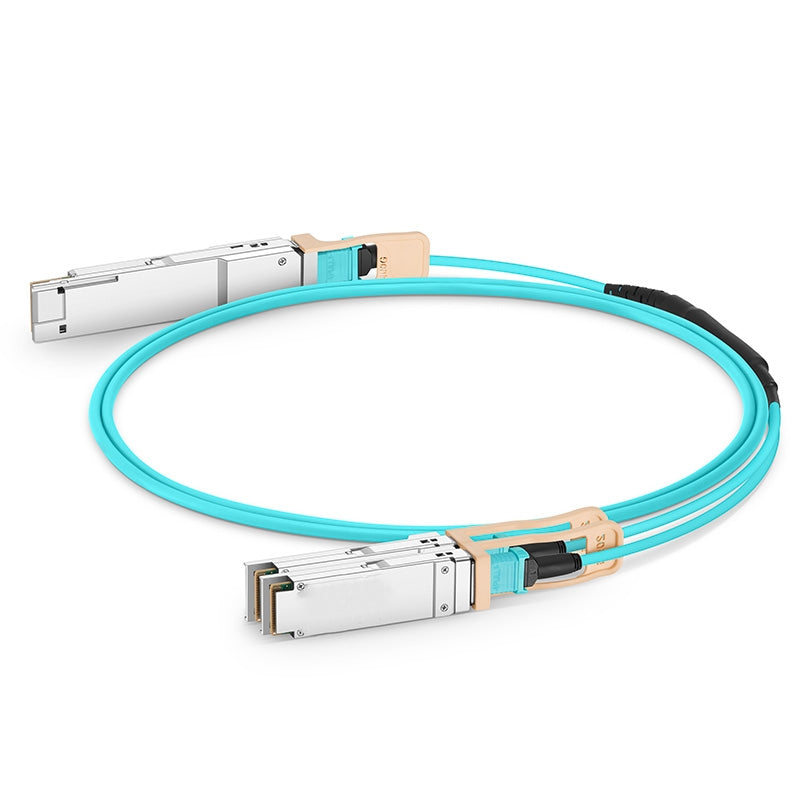 NVIDIA InfiniBand MFA7U10-H003 Compatible OSFP 400G to QSFP56 2x200G Breakout Active Optical Cable