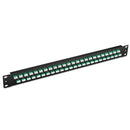 FHU 1U 19'' Fiber Adapter Panel, 96 Fibers OS2 Single Mode, 48x LC APC Duplex (Green) Adapter, Ceramic Sleeve