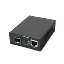 Unmanaged 1x 100M/1G/2.5G/5G/10GBase-T to 1x 10GBase-X SFP+ Slot 10Gigabit Ethernet Media Converter