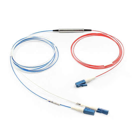 Customized 1x2 Single Fiber DWDM Splitter Red/Blue C Band Filter