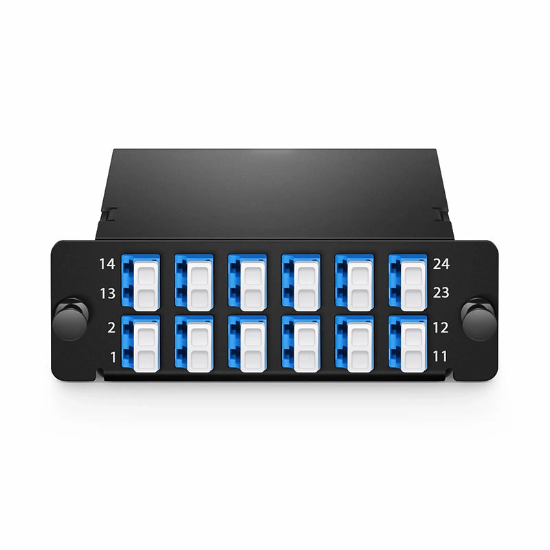 FHD MTP®-24 Cassette, 24 Fibers OS2 Single Mode,  MTP® to 12x LC Duplex (Blue), 0.35dB max