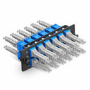 FHD Fiber Adapter Panel, 48 Fibers OS2 Single Mode, 12 x MDC UPC 2-Port Duplex (Blue) Adapter, Ceramic Sleeve