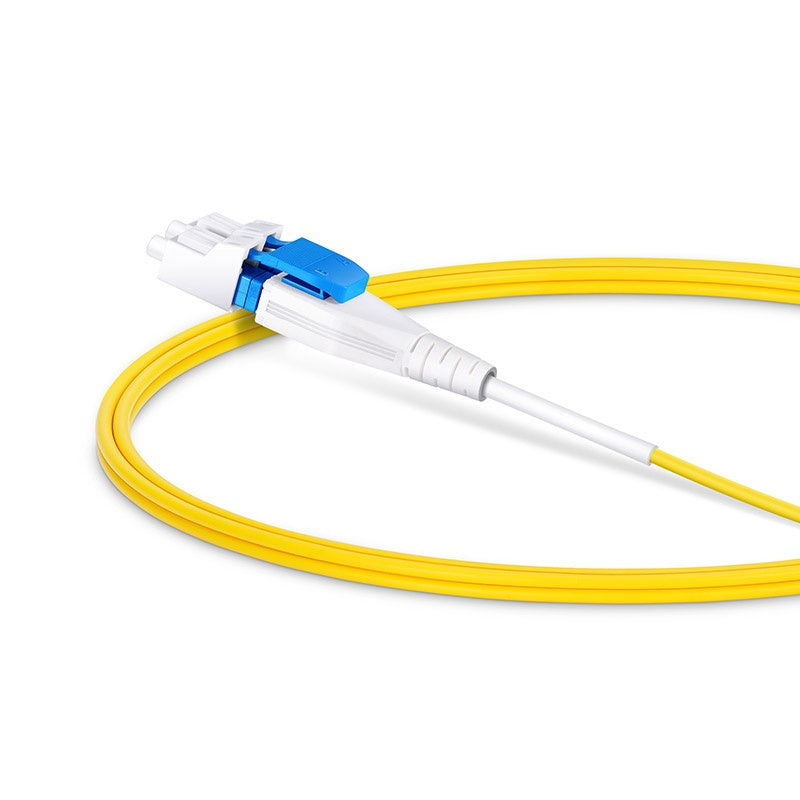 MDC-LC UPC Flat Clip Uniboot Duplex OS2 Single Mode PVC (OFNR) 2.0mm Fiber Optic Patch Cable, for 200/400G