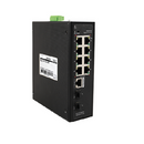 8-Port Gigabit Ethernet L2+ Managed Industrial Switch, 8 x 10/100/1000BASE-T, with 2 x 1Gb SFP, -40 to 85°C Operating Temperature, FS IES3110-8TF-R Equivalent