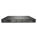 S2805S-24TF-P Compatible, 24-Port Gigabit Ethernet L2 Managed PoE+ Switch, 24 x PoE+ Ports @370W, with 4 x 1Gb SFP Uplinks
