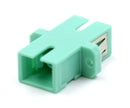 SC/UPC to SC/UPC 10G Simplex OM4 Multimode Plastic Fiber Optic Adapter/Coupler with Flange