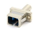 ST-SC Hybrid Simplex Single Mode Metal Fiber Optic Adapter/Coupler, Female to Female