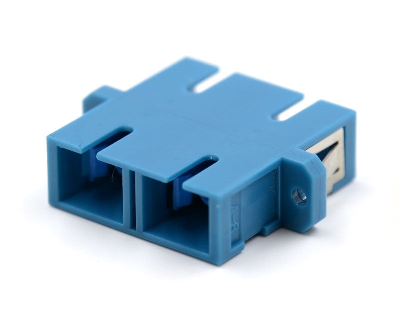 SC/UPC to SC/UPC Duplex Single Mode Plastic Fiber Optic Adapter/Coupler with Flange