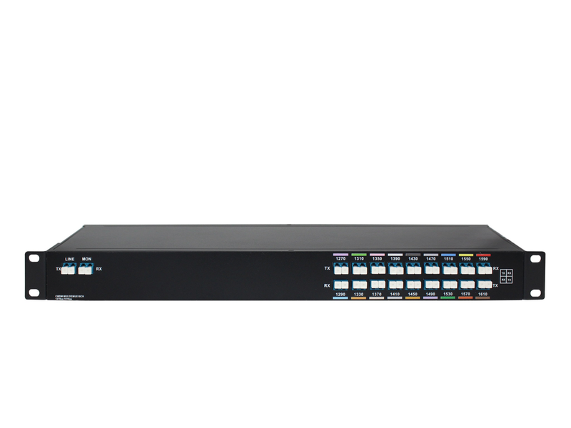 18CH 1270-1610nm, with Monitor Port, LC/UPC, Dual Fiber CWDM Mux Demux, 1U Rack Mount