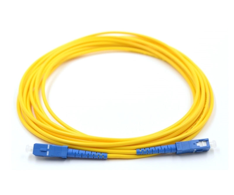 SC UPC to SC UPC Simplex OS2 Single Mode PVC (OFNR) 2.0mm Fiber Optic Patch Cable