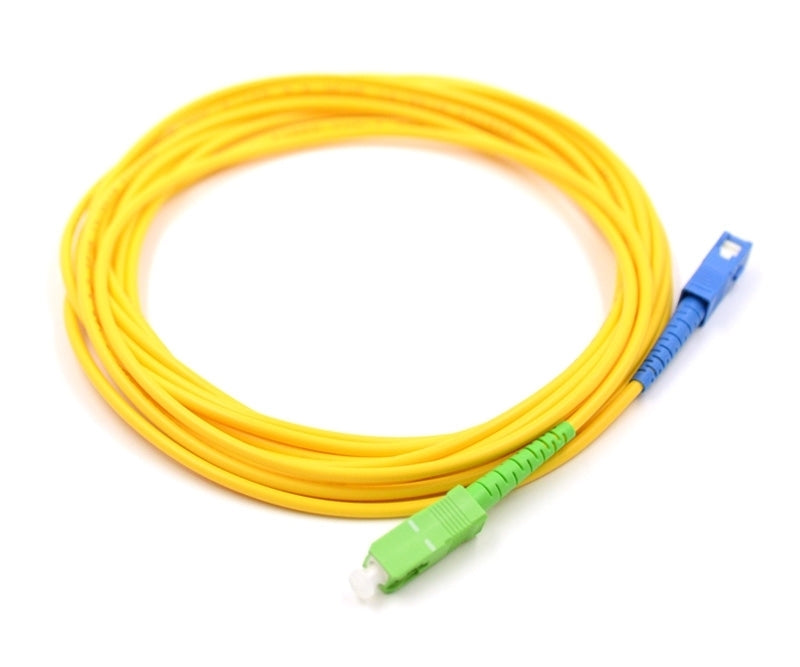 SC UPC to SC APC Simplex OS2 Single Mode PVC (OFNR) 2.0mm Fiber Optic Patch Cable