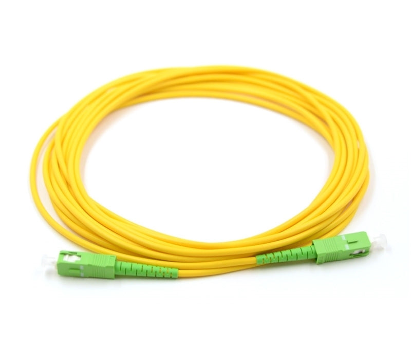 SC APC to SC APC Simplex OS2 Single Mode PVC (OFNR) 2.0mm Fiber Optic Patch Cable