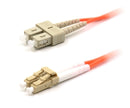 LC UPC to SC UPC Duplex OM2 Multimode PVC (OFNR) 2.0mm Fiber Optic Patch Cable