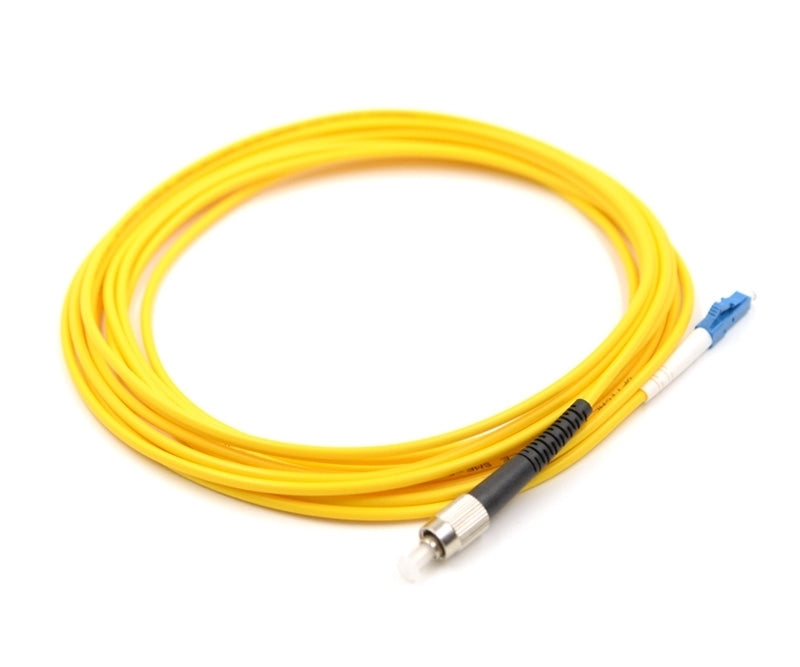 LC UPC to FC UPC Simplex OS2 Single Mode PVC (OFNR) 2.0mm Fiber Optic Patch Cable