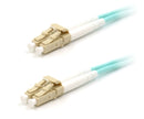 LC UPC to LC UPC Duplex OM3 Multimode PVC (OFNR) 2.0mm Fiber Optic Patch Cable