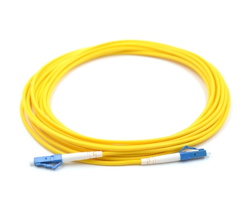 LC UPC to LC UPC Simplex OS2 Single Mode PVC (OFNR) 2.0mm Fiber Optic Patch Cable