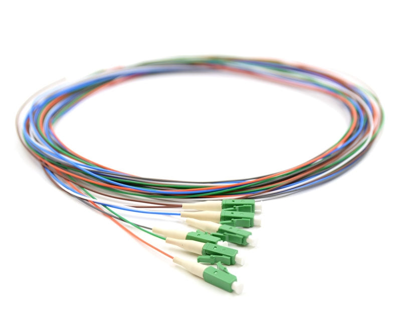 6 Fiber LC/APC Pigtail, Single-mode, OS2 Single-mode, OS2, 9/125, Fiber Optic Pigtail