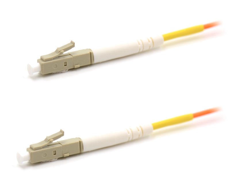 LC UPC to LC UPC Simplex OM1 Multimode PVC (OFNR) 2.0mm Fiber Optic Patch Cable