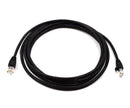 Cat6a Snagless Shielded (SFTP) PVC CMX Ethernet Network Patch Cable.Black