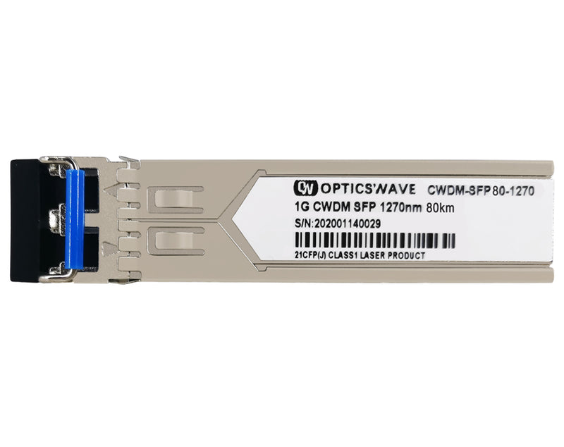 1000BASE-CWDM SFP 1270nm 80km DOM LC SMF Transceiver Module